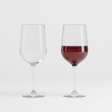투명한 유리 와인잔