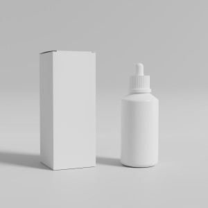 흰색 플라스틱 화장품 용기